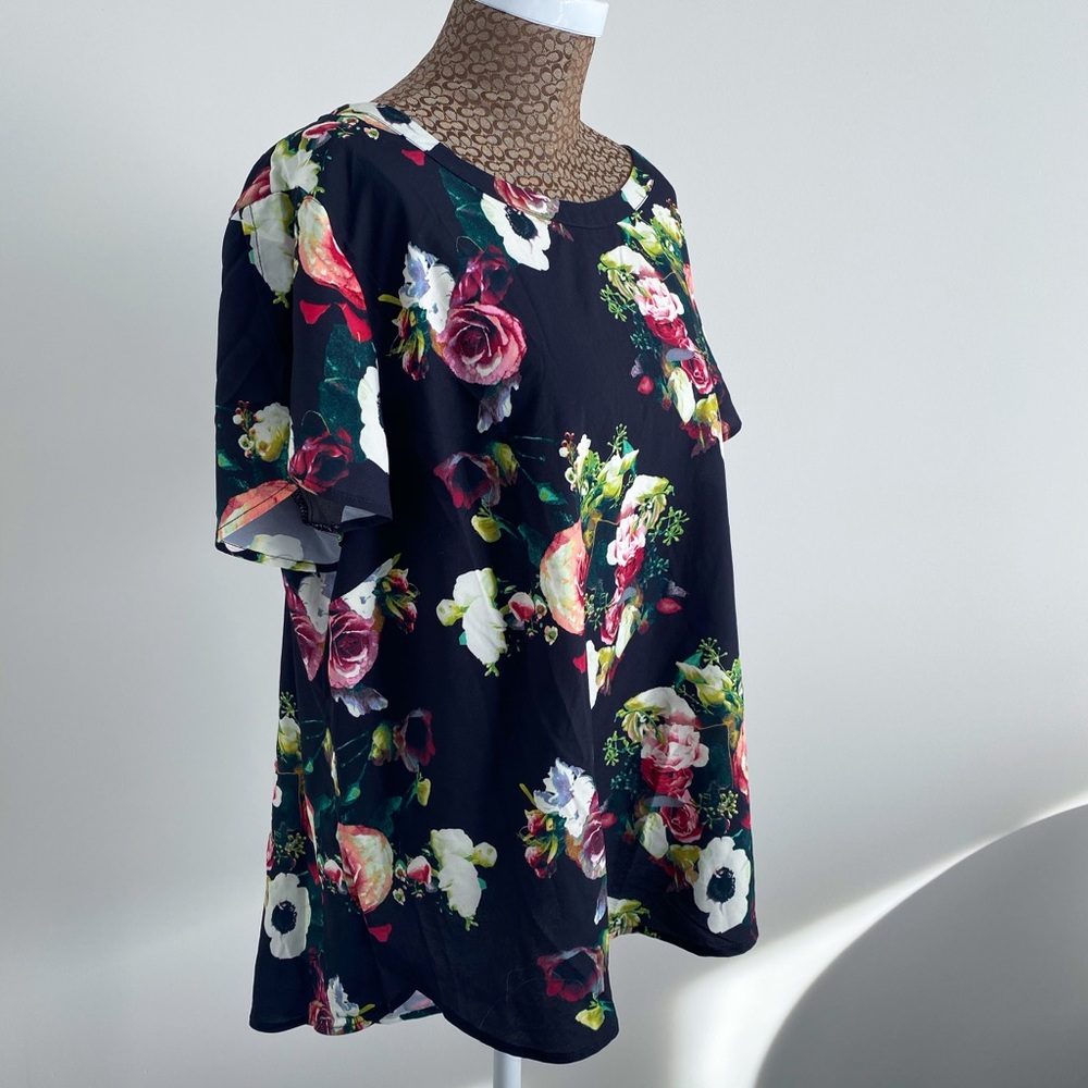 Floral Print Silk Top